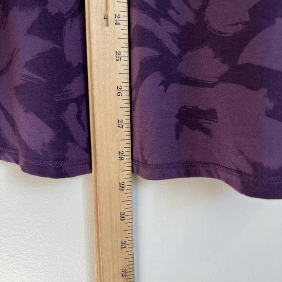 Joe Fresh Active Women’s XL Purple Floral Print Long Sleeve T Top Athleisure - Picture 5 of 9